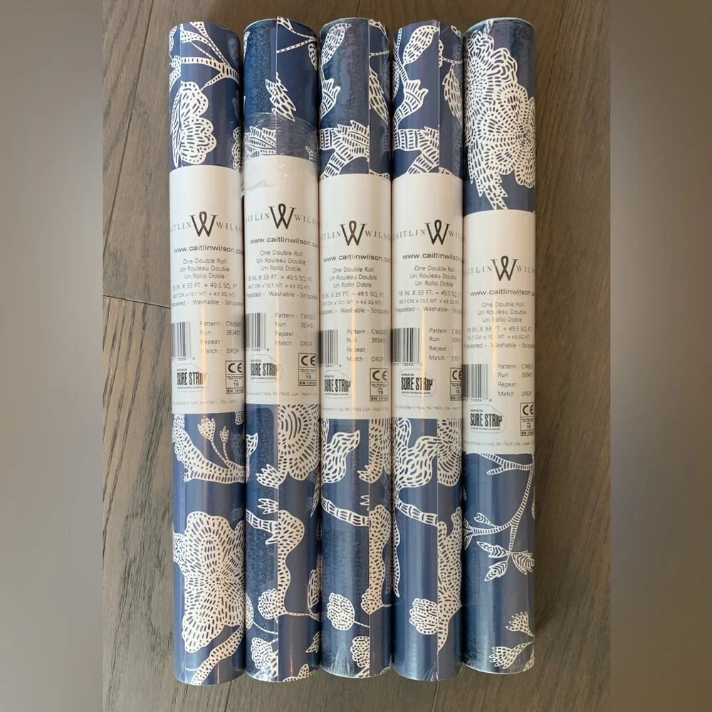 Caitlin Wilson Pearl Street Navy Wallpaper - 5 Rolls